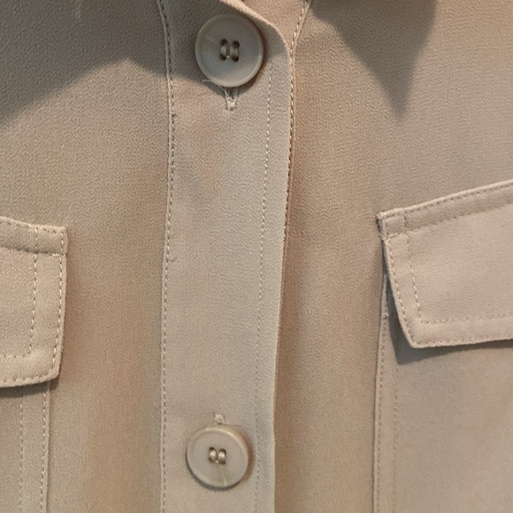 MarlaWynne Wynne Layers Chiffon Safari Jacket Linen Size Small New - Picture 5 of 12